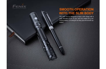 Image of Fenix LD22 V2, Flashlight, White LED, 800 Lumens, 5.83 Long, Anodized Finish, Black, Includes Rechargeable 1600 mAh Battery and USB Type-C Charging Cable