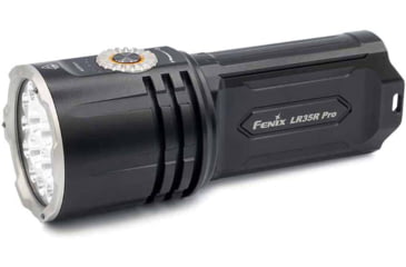 Image of Fenix LR35R PRO, Flashlight, White/Red/UV LED, 10,000 Lumens, Anodized Finish, Black, Includes 2-Rechargeable ARB-L21-6000 Batteries and USB Type-C Charging Cable