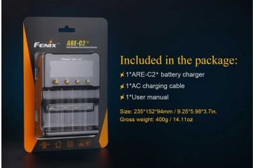 Image of Fenix Li-ion 4-Bay Digital Charger Plus, Black ARE-C2P