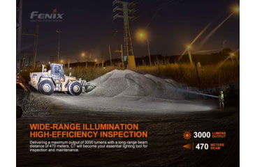 Image of Fenix Lighting C7 Lithium Ion 3000 Lumens Luminus SST70 LED Flashlight, Black, C7STBK