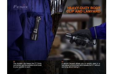 Image of Fenix Lighting C7 Lithium Ion 3000 Lumens Luminus SST70 LED Flashlight, Black, C7STBK