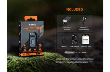 Image of Fenix Lighting E04R Clip On Lithium Ion 300 Lumens LED Flashlight