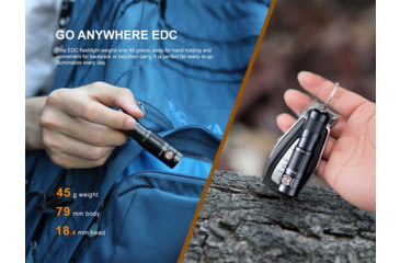 Image of Fenix Lighting E09R Lithium Ion 600 Lumens Luminus SST20 LED Flashlight, Black, E09RSBK