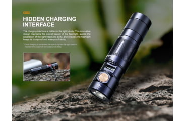 Image of Fenix Lighting E09R Lithium Ion 600 Lumens Luminus SST20 LED Flashlight, Black, E09RSBK