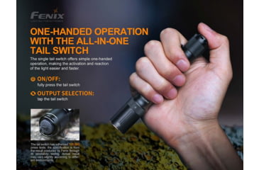 Image of Fenix Lighting E20 V2.0 350 Lumens Luminus SST20 LED Flashlight, Black, E20V2BK