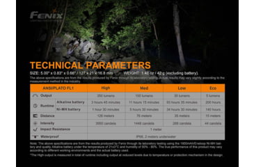 Image of Fenix Lighting E20 V2.0 350 Lumens Luminus SST20 LED Flashlight, Black, E20V2BK