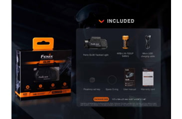 Image of Fenix Lighting GL06-365 Lithium Ion 600 Lumens CREE XPL HI LED Flashlight, Black, GL06SGBK