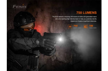 Image of Fenix Lighting GL22 Lithium Ion 750 Lumens Luminus LED Flashlight, Black, GL22LSBK