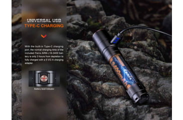 Image of Fenix Lighting LD30R Lithium Ion 1700 Lumens Luminus SST40 LED Flashlight, Black, LD30RXBK