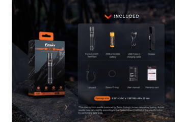 Image of Fenix Lighting LD30R Lithium Ion 1700 Lumens Luminus SST40 LED Flashlight, Black, LD30RXBK