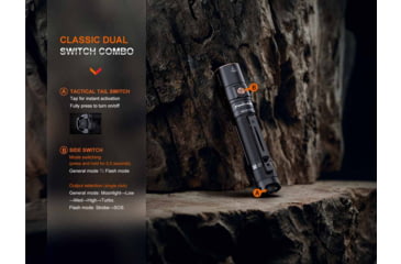 Image of Fenix Lighting LD30R Lithium Ion 1700 Lumens Luminus SST40 LED Flashlight, Black, LD30RXBK