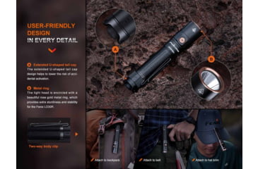 Image of Fenix Lighting LD30R Lithium Ion 1700 Lumens Luminus SST40 LED Flashlight, Black, LD30RXBK
