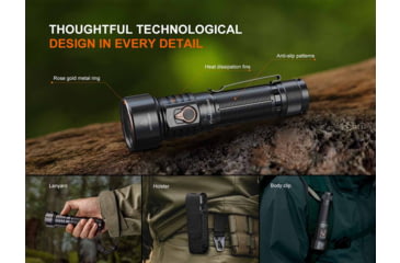 Image of Fenix Lighting LD36R Lithium Ion 3600 Lumens Luminus SFT25R Gen2 LED, RGB LED Flashlight, Black, LD36RSBK