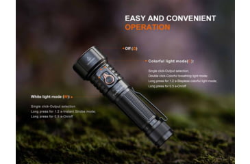 Image of Fenix Lighting LD36R Lithium Ion 3600 Lumens Luminus SFT25R Gen2 LED, RGB LED Flashlight, Black, LD36RSBK