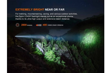 Image of Fenix Lighting LD45R Lithium Ion 2800 Lumens Luminus SFT70 LED Flashlight, Black, LD45RXBK