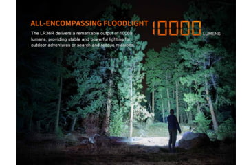 Image of Fenix Lighting LR36R Lithium Ion 10000 Lumens Luminus SST 25 LED, CT1-Mini Laser Flashlight, Black, LR36RXBK