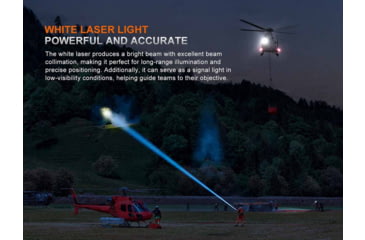 Image of Fenix Lighting LR36R Lithium Ion 10000 Lumens Luminus SST 25 LED, CT1-Mini Laser Flashlight, Black, LR36RXBK