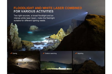 Image of Fenix Lighting LR36R Lithium Ion 10000 Lumens Luminus SST 25 LED, CT1-Mini Laser Flashlight, Black, LR36RXBK