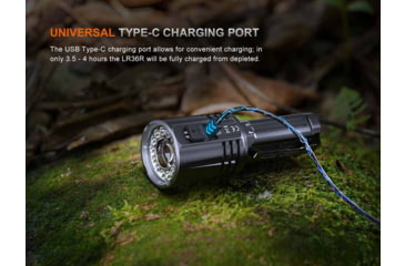 Image of Fenix Lighting LR36R Lithium Ion 10000 Lumens Luminus SST 25 LED, CT1-Mini Laser Flashlight, Black, LR36RXBK