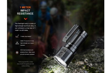 Image of Fenix Lighting LR60R Lithium Ion 21000 Lumens Luminus SFT70 LED, Luminus SST40 LED Flashlight, Black, LR60RXBK