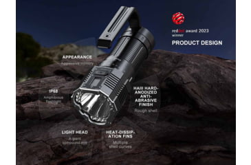 Image of Fenix Lighting LR60R Lithium Ion 21000 Lumens Luminus SFT70 LED, Luminus SST40 LED Flashlight, Black, LR60RXBK