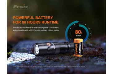 Image of Fenix Lighting PD25R 800 Lumens Luminus SST20 LED Flashlight, Black, PD25RSTBK