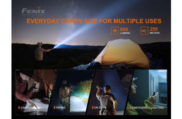 Image of Fenix Lighting PD25R 800 Lumens Luminus SST20 LED Flashlight, Black, PD25RSTBK