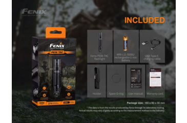 Image of Fenix Lighting PD36 TAC Lithium Ion 3000 Lumens Luminus SST70 LED Flashlight, Black, PD36TCBK