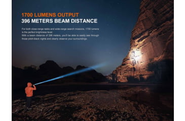 Image of Fenix Lighting PD36R V2.0 Lithium Ion 1700 Lumens Luminus SFT40 LED Flashlight, Black, PD36RV2BK