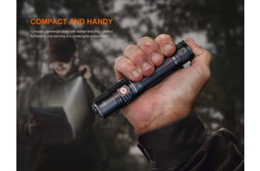 Image of Fenix Lighting PD36R V2.0 Lithium Ion 1700 Lumens Luminus SFT40 LED Flashlight, Black, PD36RV2BK