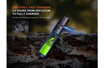 Image of Fenix Lighting PD36R V2.0 Lithium Ion 1700 Lumens Luminus SFT40 LED Flashlight, Black, PD36RV2BK