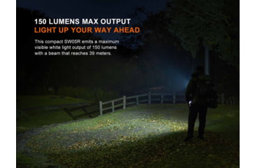 Image of Fenix Lighting SW05R-RED Lithium Ion 150 Lumens LED Flashlight, Black, SW05RRDBK