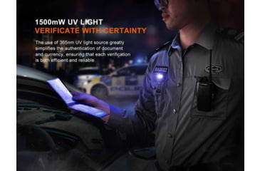 Image of Fenix Lighting SW05R-UV Lithium Ion 150 Lumens LED Flashlight, Black, SW05RUVBK