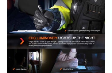 Image of Fenix Lighting T6 Lithium Ion 80 Lumens LED Flashlight, Black, T6PENBK
