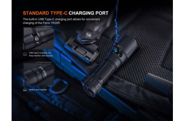 Image of Fenix Lighting TK05R Lithium Ion 1000 Lumens Osram CSLPM1.TG LED Flashlight, Black, TK05ROBK