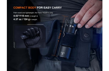 Image of Fenix Lighting TK05R Lithium Ion 1000 Lumens Osram CSLPM1.TG LED Flashlight, Black, TK05ROBK
