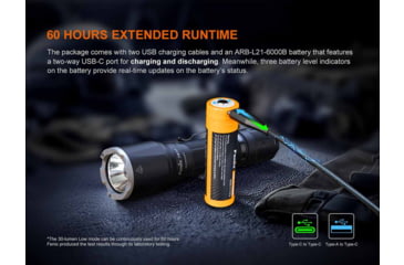 Image of Fenix Lighting TK17 Lithium Ion 3600 Lumens CREE XHP50.3 HD Flashlight, Black, TK17XHBK
