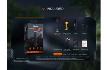 Image of Fenix Lighting TK21R Lithium Ion 3600 Lumens Luminus SFT90 Flashlight, Black, TK21RSFBK