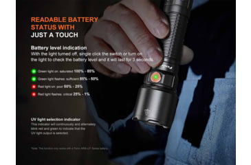 Image of Fenix Lighting WF25RM Lithium Ion 3000 Lumens Luminus SST70 LED Flashlight, Black, WF25RMBK
