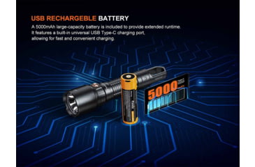 Image of Fenix Lighting WF25RM Lithium Ion 3000 Lumens Luminus SST70 LED Flashlight, Black, WF25RMBK