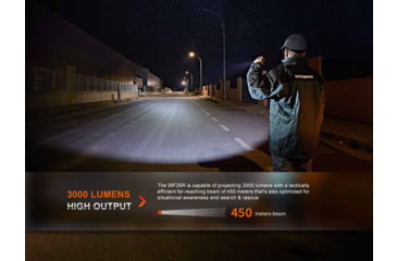 Image of Fenix Lighting WF26R Lithium Ion 3000 Lumens Luminus SST70 LED Flashlight, Black, WF26RXBK