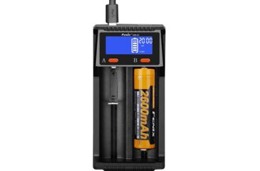 Image of Fenix Micro USB Li-ion/Ni-Cd/Ni-MH Smart Charger, Dual Channel, 2000 mA max Charge Current, Black, ARE-D2