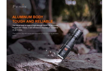 Image of Fenix PD25R Rechargeable EDC Flashlight, USB Type-C, Luminus SST20 LED, White, 800 Lumens, PD25RSTBK