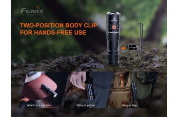 Image of Fenix PD25R Rechargeable EDC Flashlight, USB Type-C, Luminus SST20 LED, White, 800 Lumens, PD25RSTBK