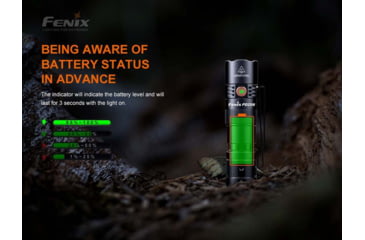 Image of Fenix PD25R Rechargeable EDC Flashlight, USB Type-C, Luminus SST20 LED, White, 800 Lumens, PD25RSTBK