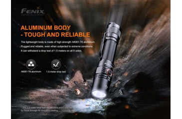 Image of Fenix PD35V3 18650 Li-ion Battery 1700 Lumen LED Flashlight, Black, Color1 : Black, PD35V3