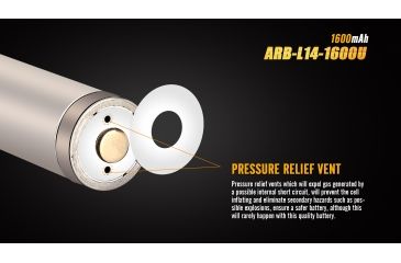 Image of Fenix Rechargeable Li-ion AA 1.5 Volt Battery w/Built in USB port, 1600mAh, Orange/Black ARB-L14-1600U