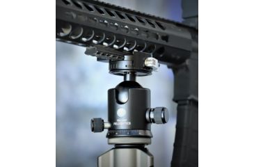 Image of Field Optics Research Tactical Ball Head w/Arca Swiss and Picatinny Lever Clamp Top Assembly, 44mm, Tension Control, Arca Swiss Plate, FBH-44DT