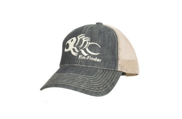 Image of Fin-Finder Mesh Logo Hat, Blue/Tan One Size 13057