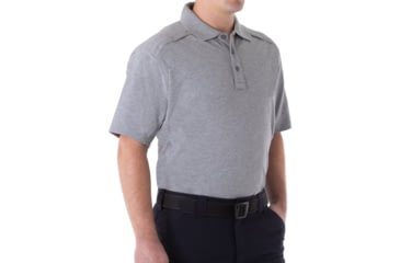 Image of First Tactical Cotton Short Sleeve Polo - Men's, Heather Gray, 5XL, 112508-016-5XL
